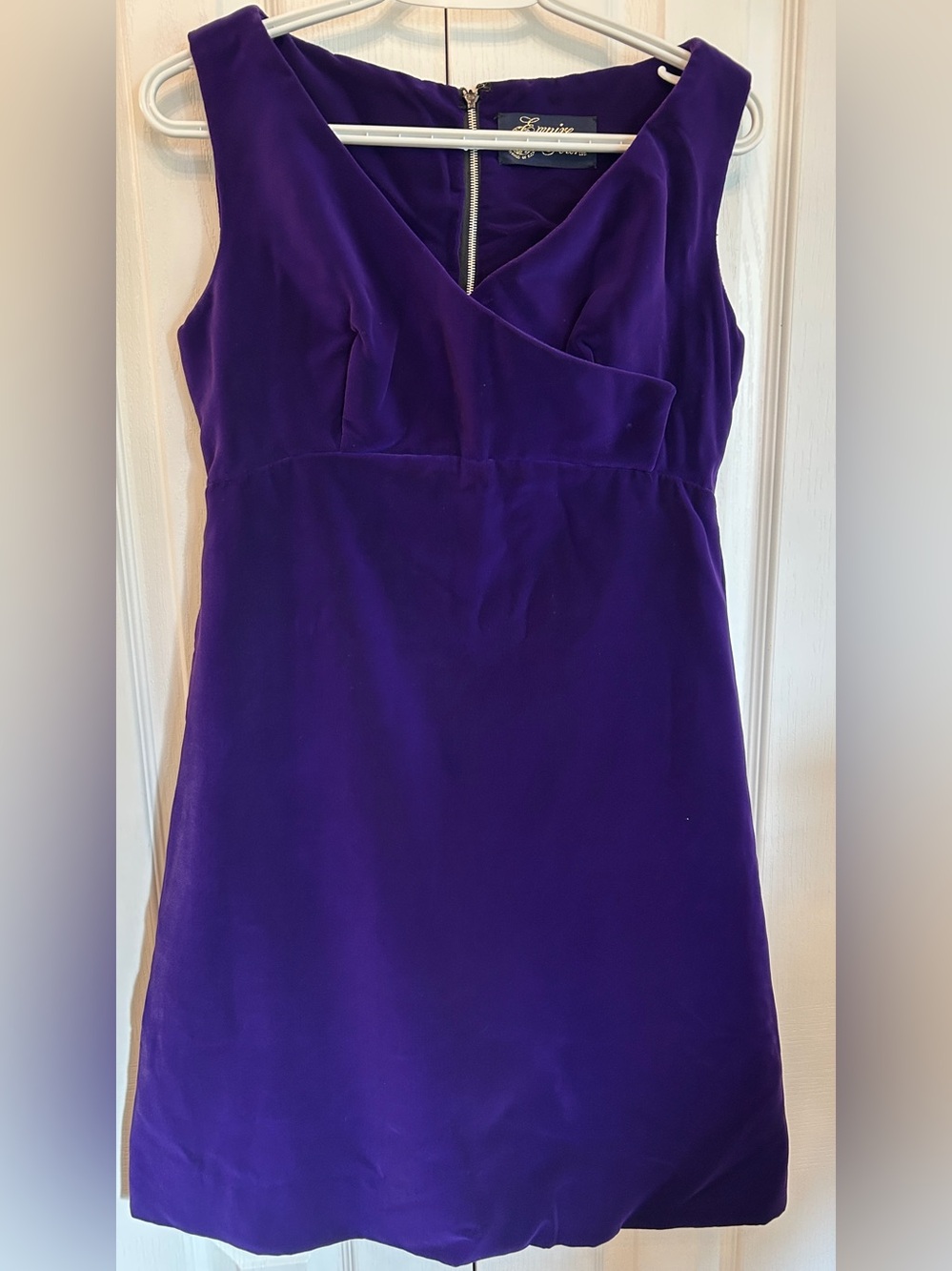 Vintage Empire Four Purple Velvet Midi Dress Size 8 EUC